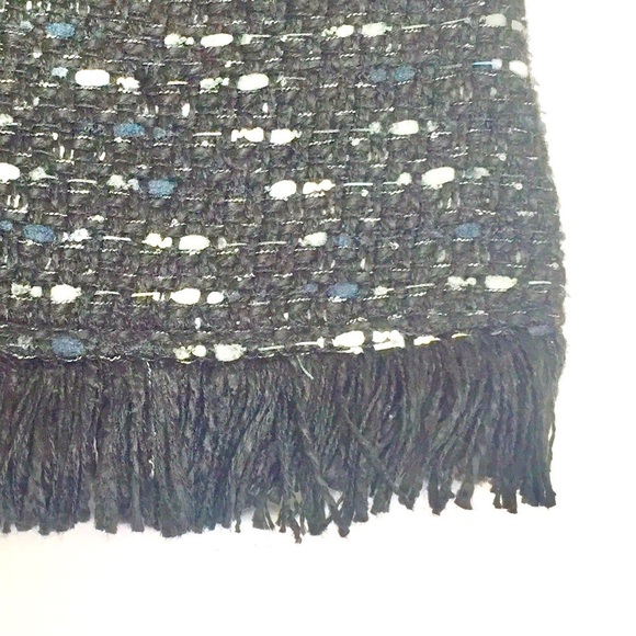 Zara Black Tweed Fringe Short Sleeve Mini Dress XS - Picture 6 of 9